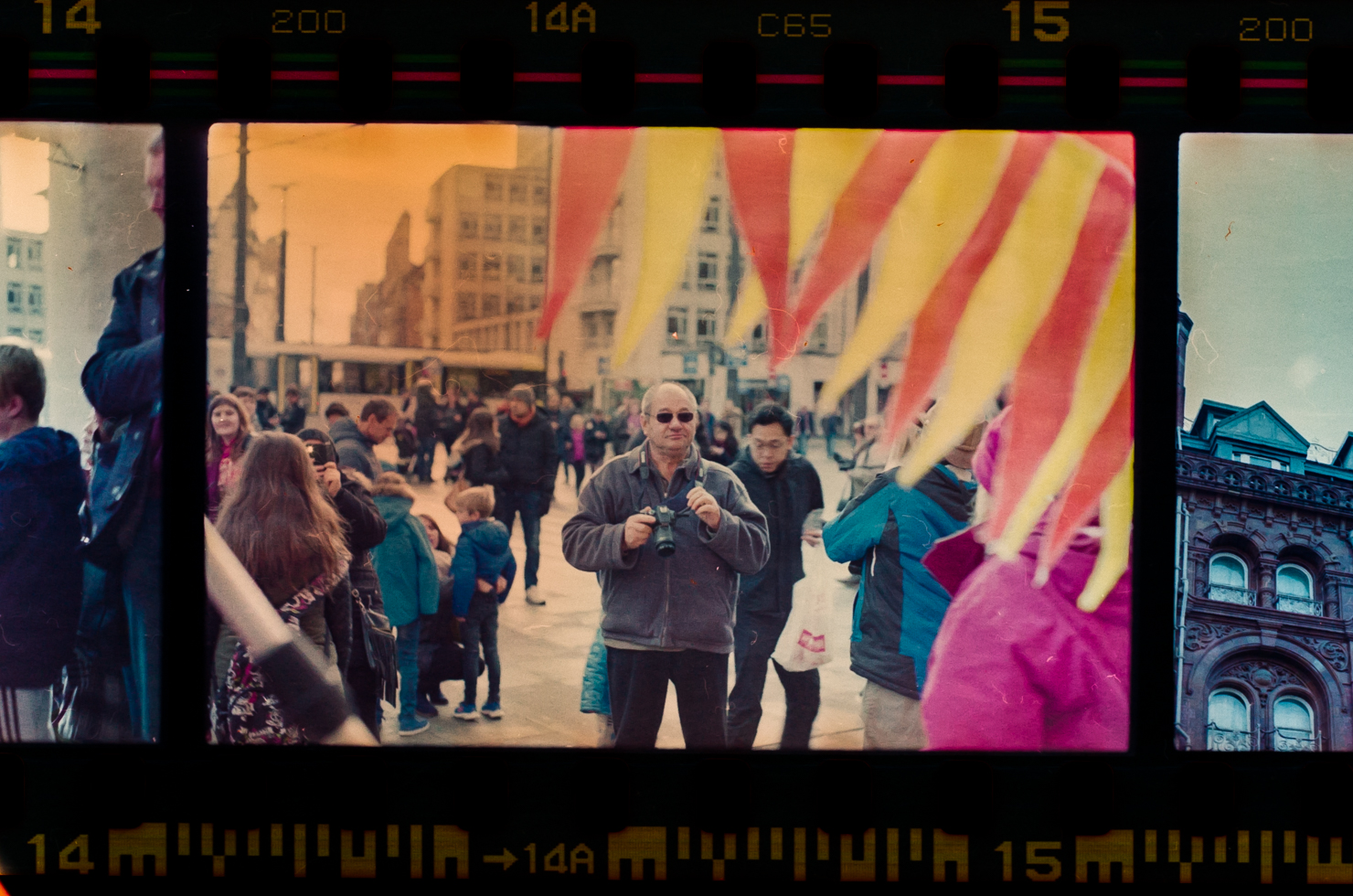 A bad photo of a film scan