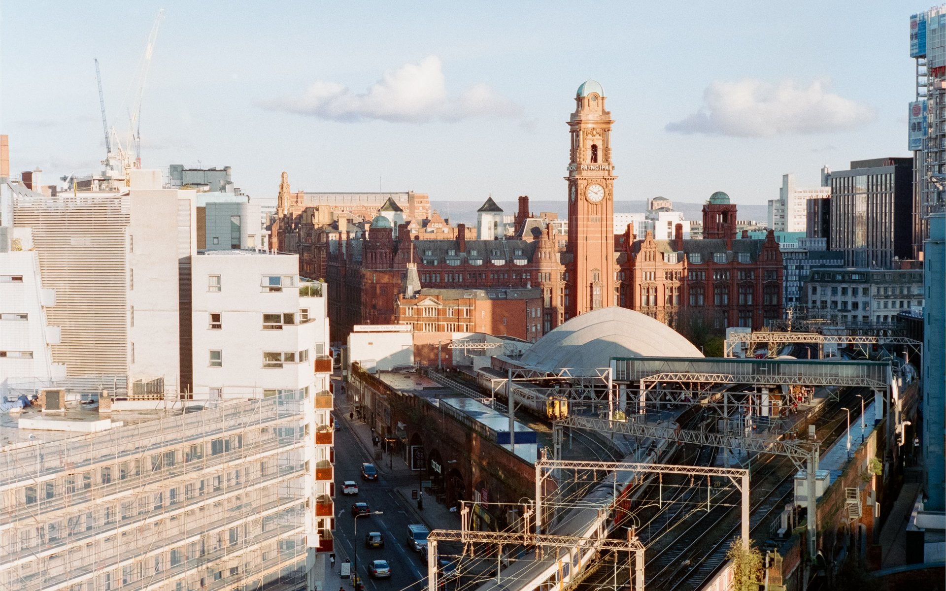 A skyline short of manchester oxford road station